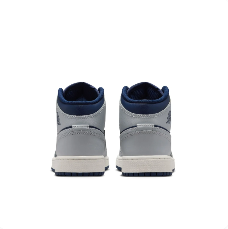 Air Jordan Navy & Light Grey Mid-Top Sneakers | Red Jumpman Details