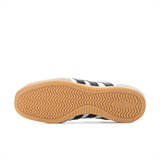 adidas White & Black Ballet-Style Sneakers | Cross Straps & Gum-Colored Sole