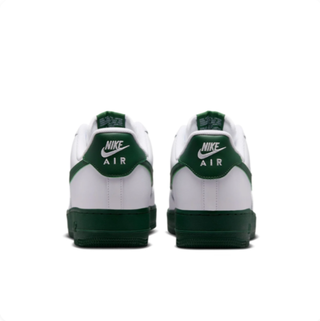 Nike White & Dark Green Low-Top Sneakers | Green Swoosh & Sole