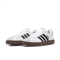 adidas White & Black Low-Top Sneakers | Grey Toe Detail & Brown Sole