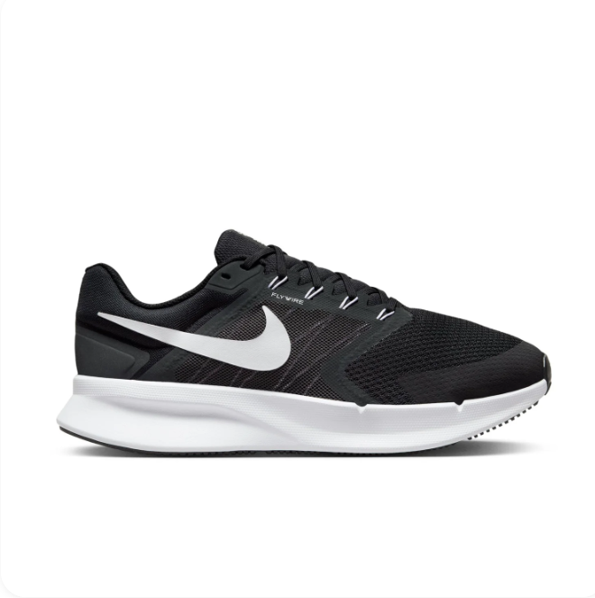 Nike Black & White Low-Top Sneakers | Mesh Upper & White Swoosh