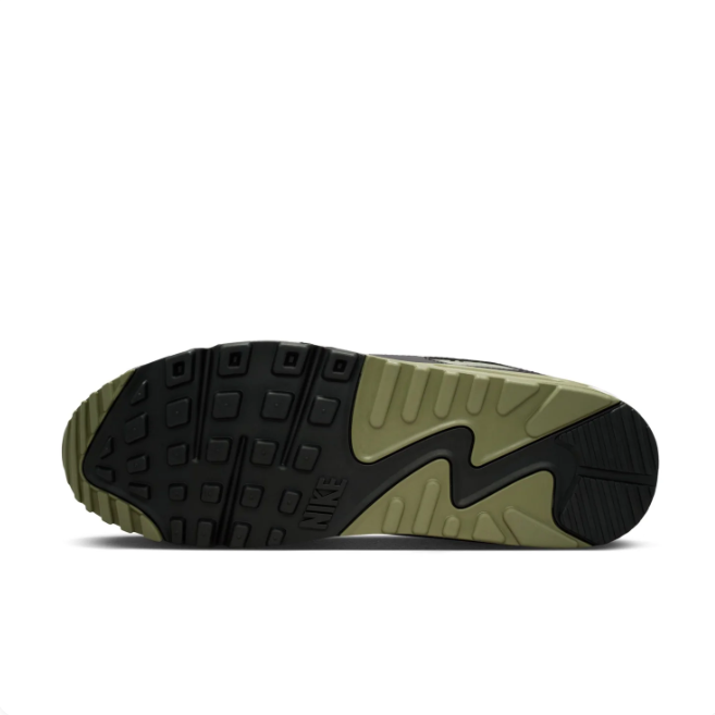 Nike White, Grey & Olive Low-Top Sneakers | Visible Heel Window