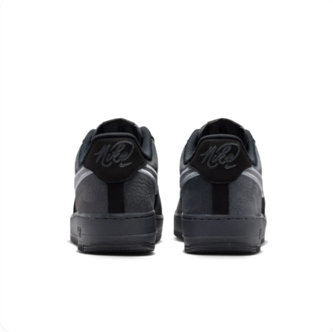 Nike Black & Charcoal Low-Top Sneakers | Grey Swoosh & Dark Sole