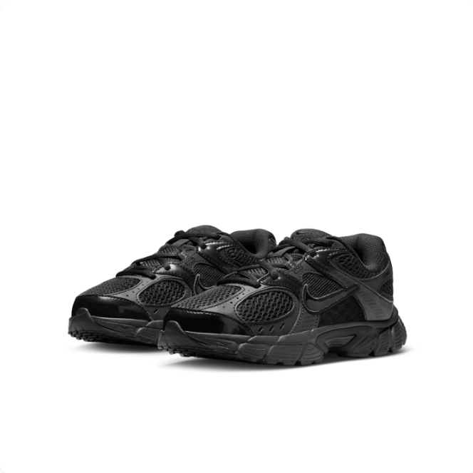 Nike All-Black Low-Top Sneakers | Open Mesh Panels & Sculpted Sole