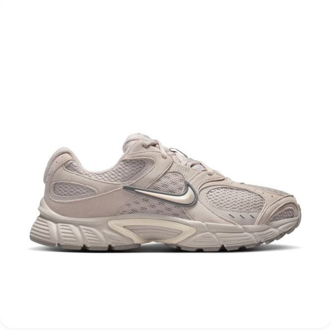 Nike Light Beige Low-Top Sneakers | Mesh Panels & Cream Swoosh