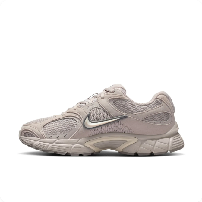 Nike Light Beige Low-Top Sneakers | Mesh Panels & Cream Swoosh