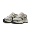 Nike Silver & Cream Low-Top Sneakers | Layered Mesh & Black-Outlined Swoosh