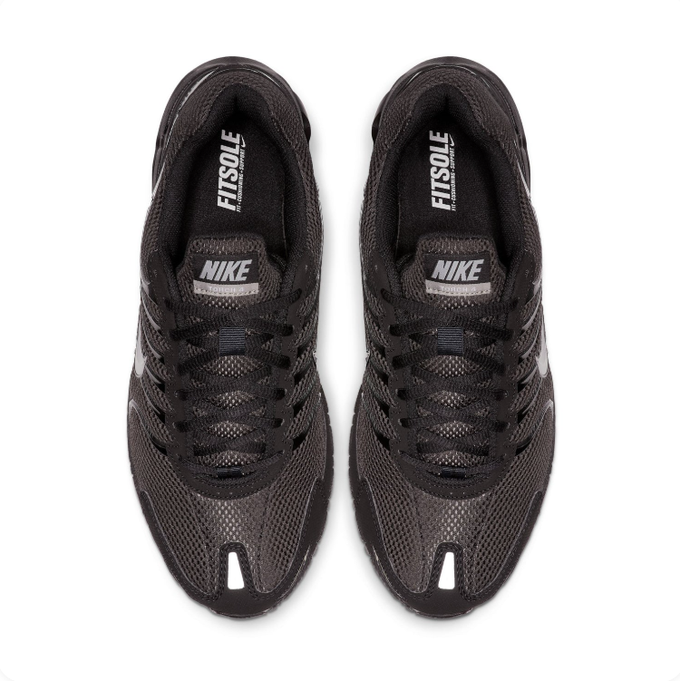 Nike Black & Charcoal Low-Top Sneakers | Silver Swoosh & Visible Heel Window
