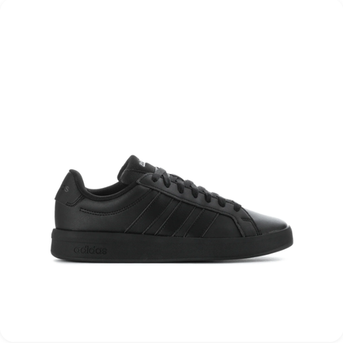 adidas All-Black Low-Top Sneakers | Tonal Three Stripes & Black Sole