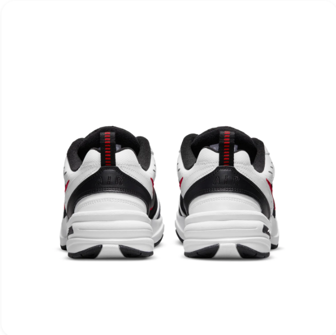 Nike Black & White Low-Top Sneakers | Red-Outlined Swoosh & Chunky Sole