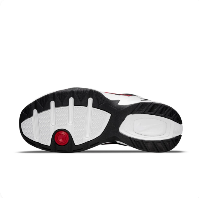 Nike Black & White Low-Top Sneakers | Red-Outlined Swoosh & Chunky Sole