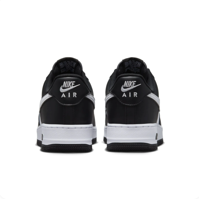Nike Black & White Low-Top Sneakers | Light Grey Swoosh & Perforated Toe