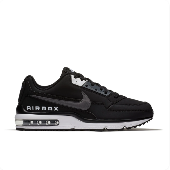 Nike Black & Grey Low-Top Sneakers | White Midsole & Visible Heel Window
