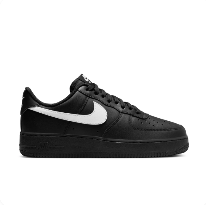 Nike Black Low-Top Sneakers | White Swoosh & Black Sole