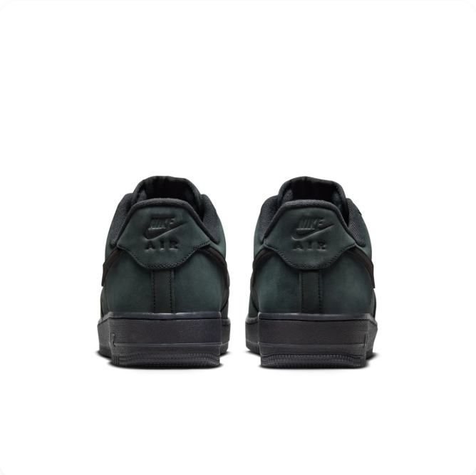 Nike Dark Green & Black Low-Top Sneakers | Black Swoosh & Perforated Toe