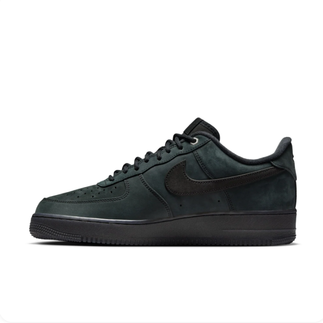 Nike Dark Green & Black Low-Top Sneakers | Black Swoosh & Perforated Toe
