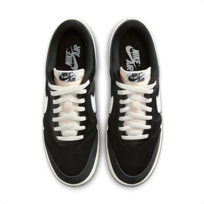 Air Jordan Black & Cream Low-Top Sneakers | White Swoosh & Brown Sole