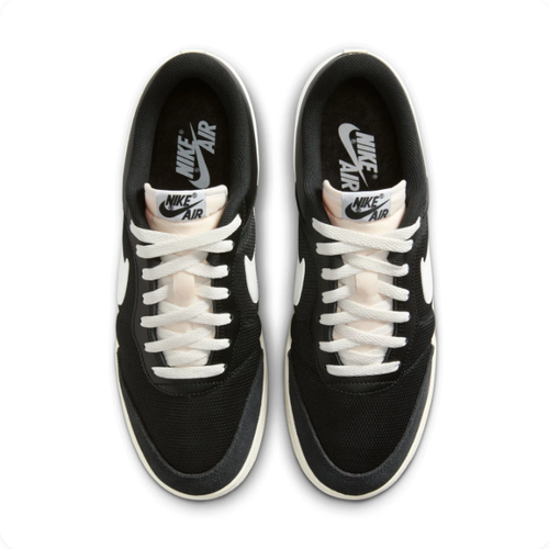 Air Jordan Black & Cream Low-Top Sneakers | White Swoosh & Brown Sole