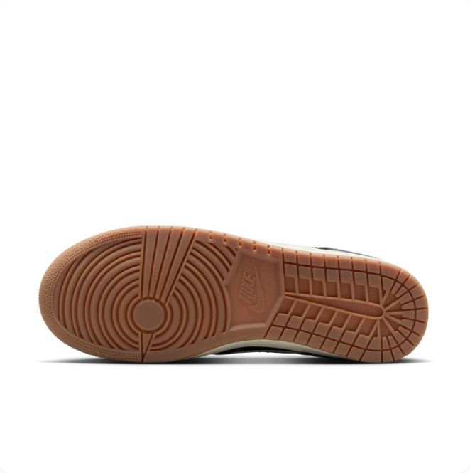 Air Jordan Black & Cream Low-Top Sneakers | White Swoosh & Brown Sole