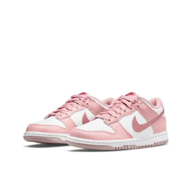 Nike Pink and White Low-Top Sneakers