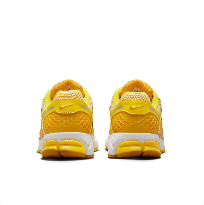 Nike Yellow Mesh Panel Sneakers | Silver Swoosh Low-Top Lace-Up Style