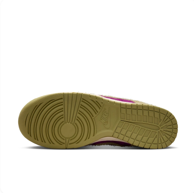 Nike Purple & Olive Low-Top Sneakers | Textured Panels & Fringe Details