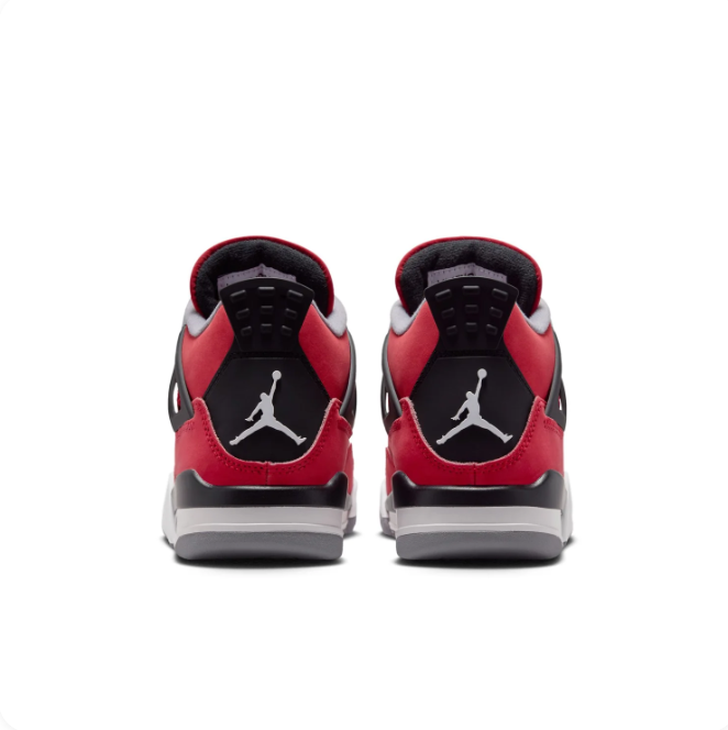 Air Jordan Red & Black Mid-Top Sneakers | Grey Accents & Heel Window