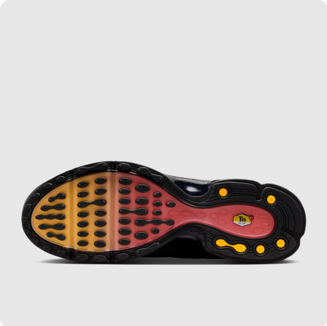 Nike Charcoal & Black Low-Top Sneakers | Orange Swoosh & Textured Upper