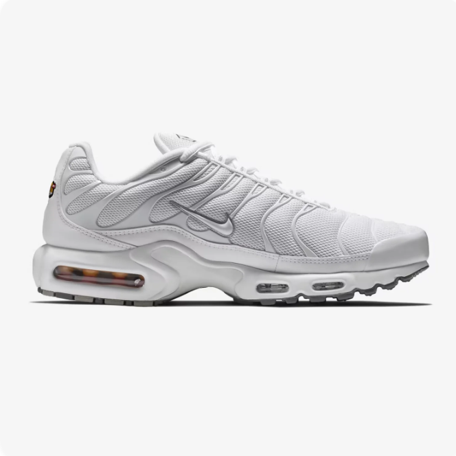 Nike White Low-Top Sneakers | Curved Overlays & Visible Sole Windows