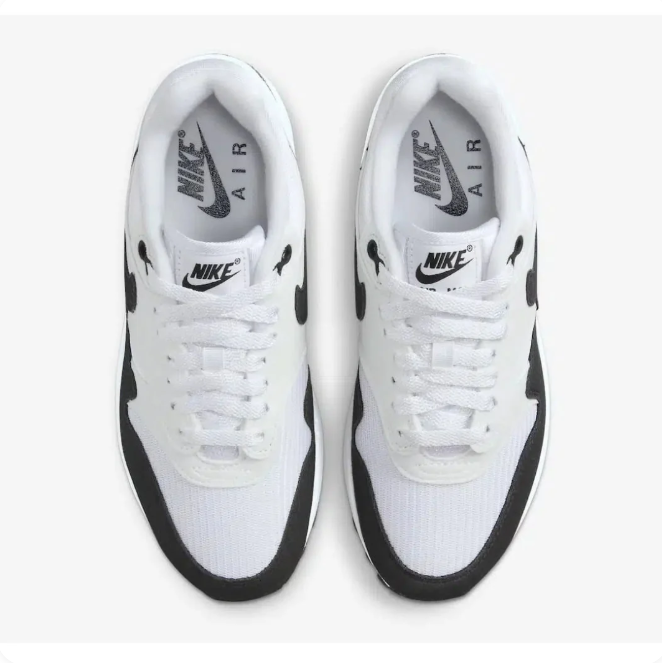 Nike White & Black Low-Top Sneakers | Black Swoosh & Visible Heel Window