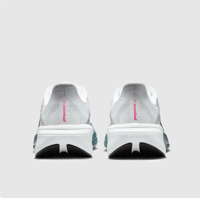 Nike White & Grey Low-Top Sneakers | Black Swoosh & Teal Midsole Accents