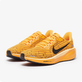 Nike Golden Yellow Low-Top Sneakers | Black Swoosh & Graphic Line Pattern